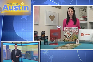 My First Castle Panic board game by Fireside Games was featured on KEYE-TV We Are Austin's Battle the Winter Blues on February 17, 2023